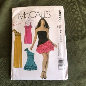 McCall’s M6283 pattern- grad dress, party dress, prom, Christmas and more